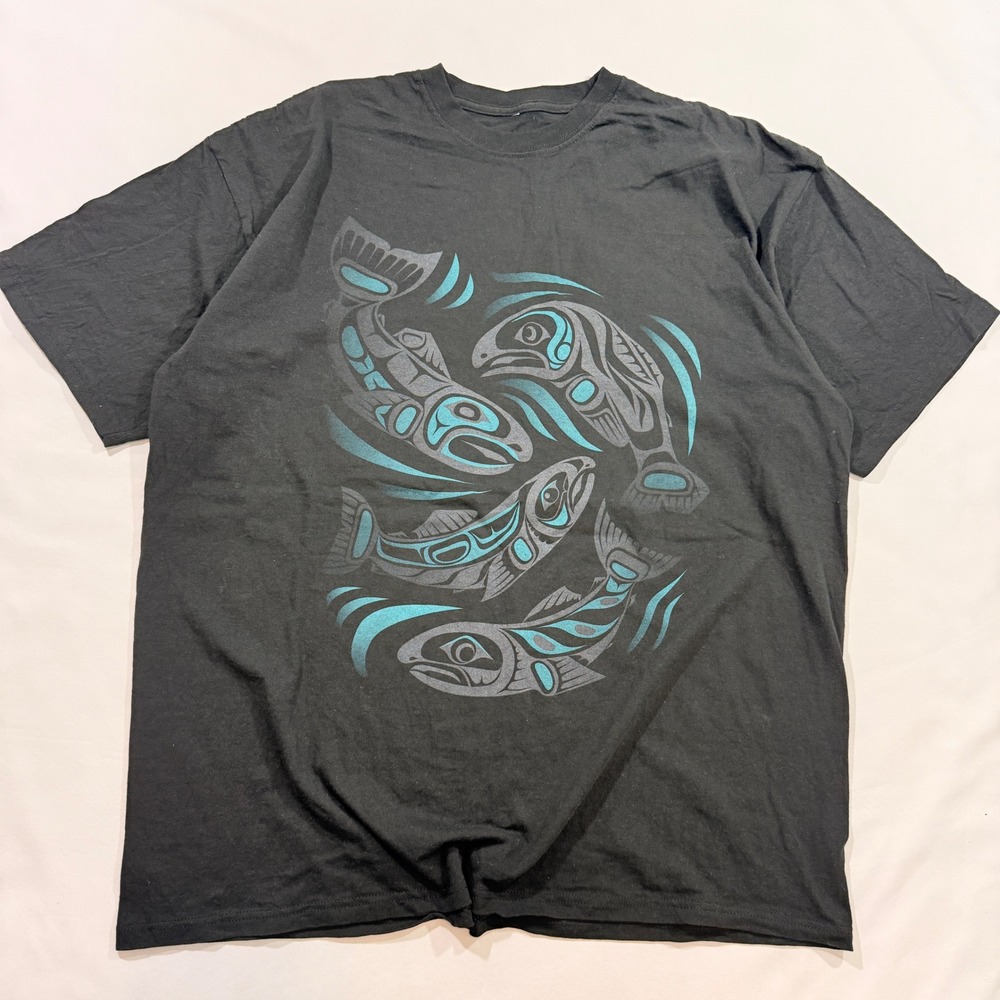 Native Northwest T Shirt Mens 2XL Black Indigenous Art Graphic Tee